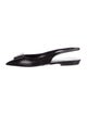 Saint Laurent Leather Bow Accents Slingback Flats