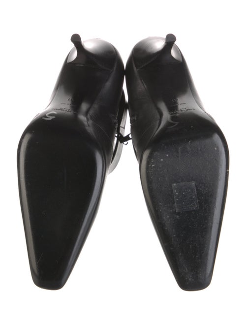 Saint Laurent Leather Crystal Embellishments Boots