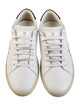 Saint Laurent Leather Embroidered Accent Sneakers