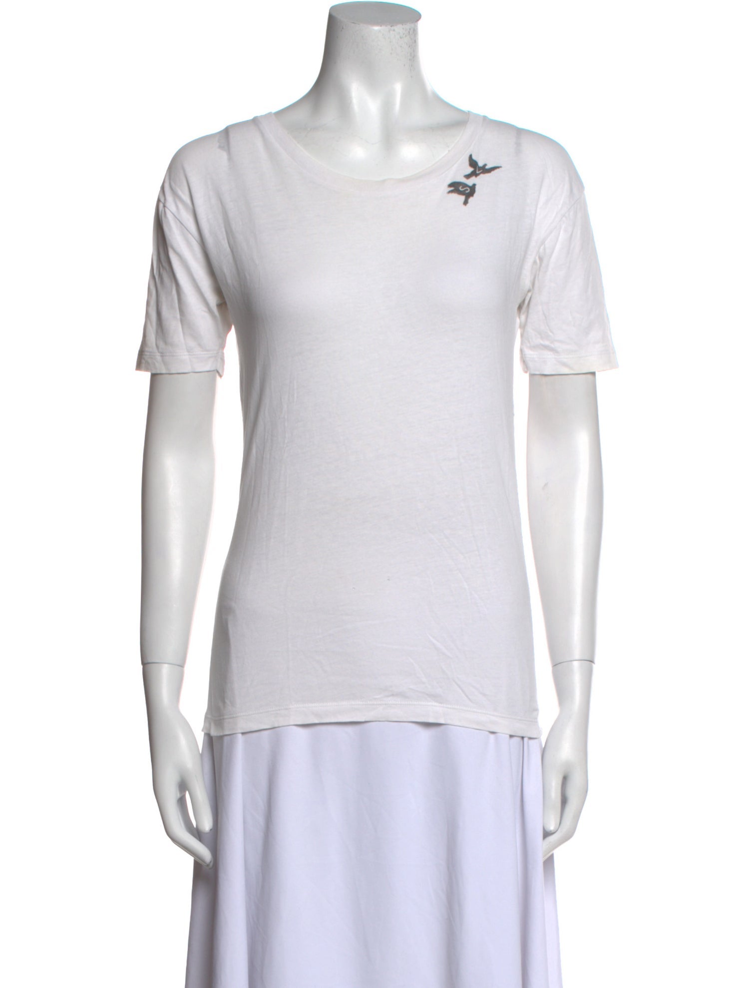 Saint Laurent Scoop Neck Short Sleeve T-Shirt