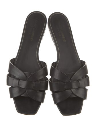 Saint Laurent Leather Slides