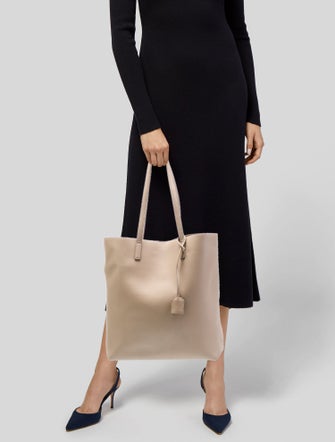 Saint Laurent Leather N/S Shopping Tote 2022