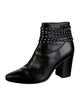Saint Laurent Leather Studded Accents Boots