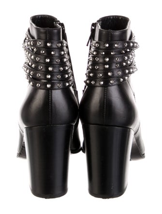 Saint Laurent Leather Studded Accents Boots