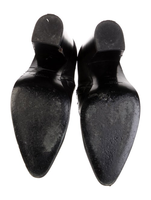 Saint Laurent Leather Studded Accents Boots
