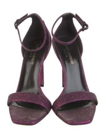 Saint Laurent Glitter Glitter Accents Sandals
