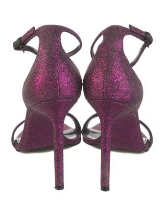 Saint Laurent Glitter Glitter Accents Sandals