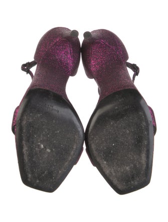 Saint Laurent Glitter Glitter Accents Sandals