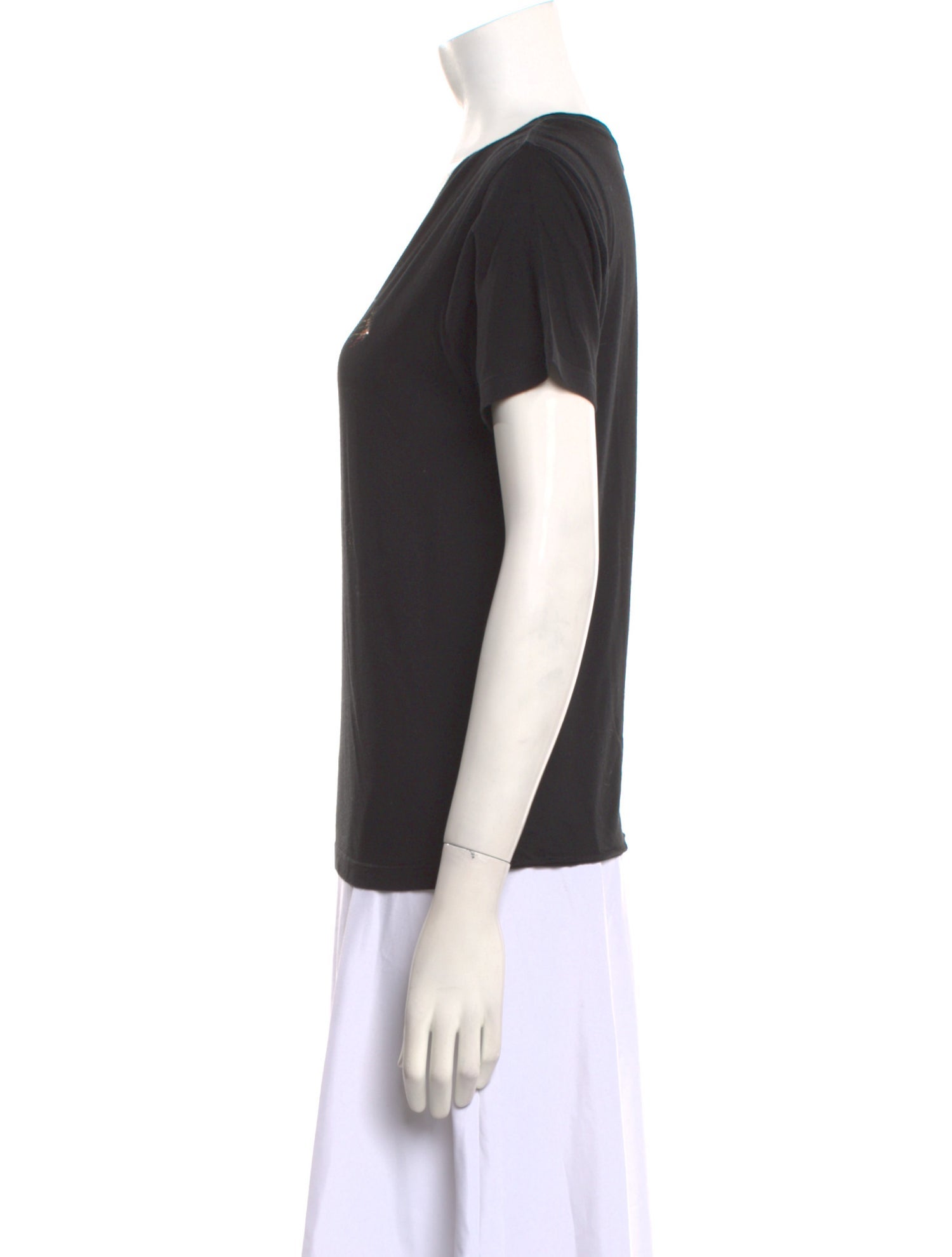 Saint Laurent Graphic Print Crew Neck T-Shirt