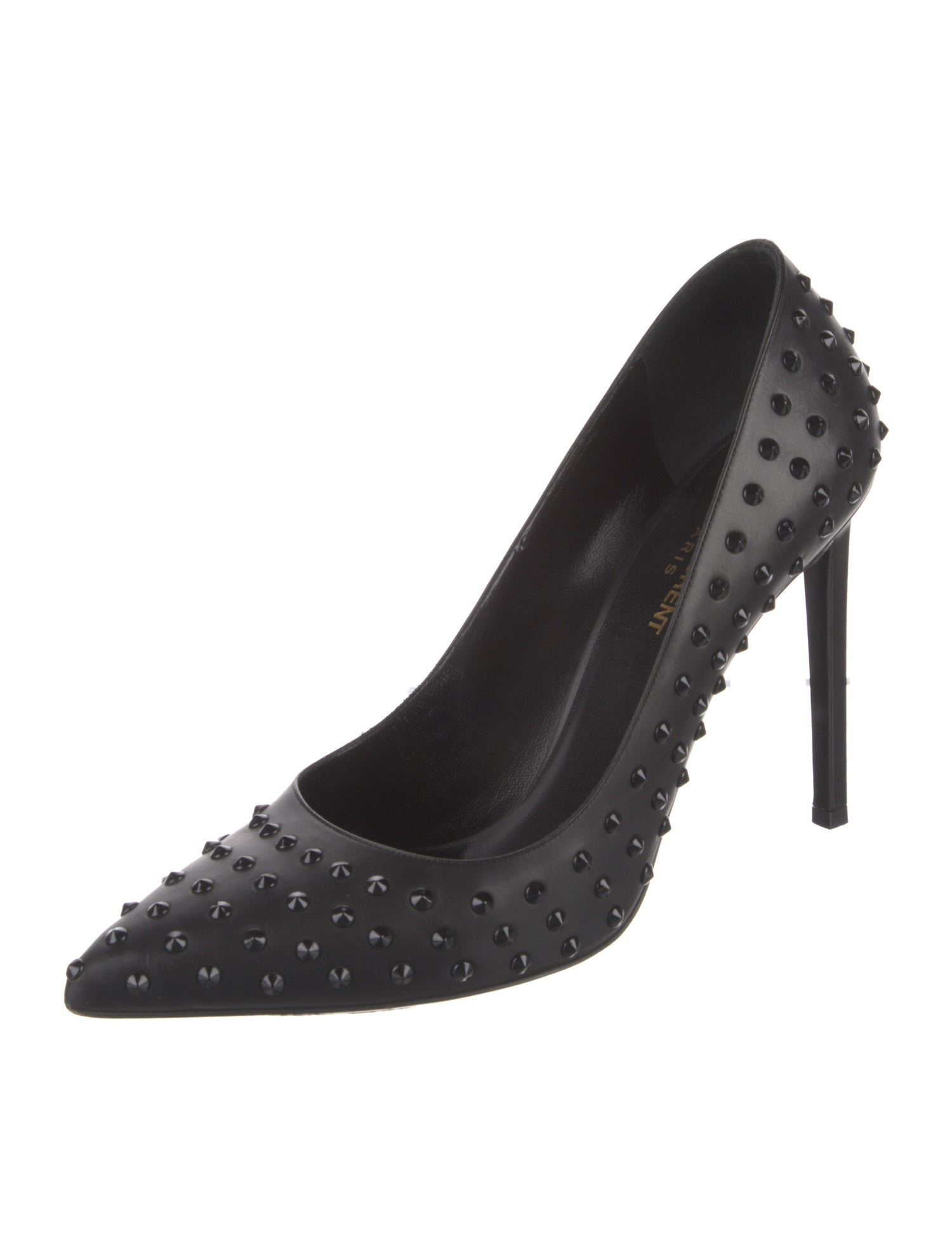 Saint Laurent Leather Studded Accents Pumps