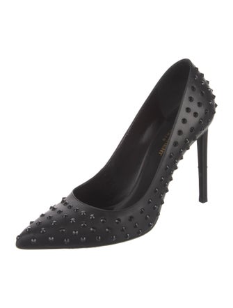 Saint Laurent Leather Studded Accents Pumps