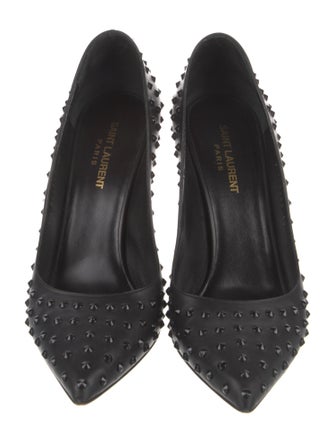 Saint Laurent Leather Studded Accents Pumps