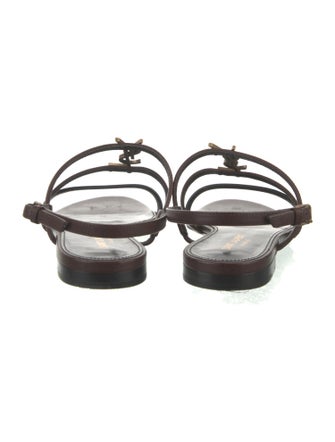 Saint Laurent Leather Slingback Sandals