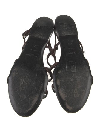 Saint Laurent Leather Slingback Sandals