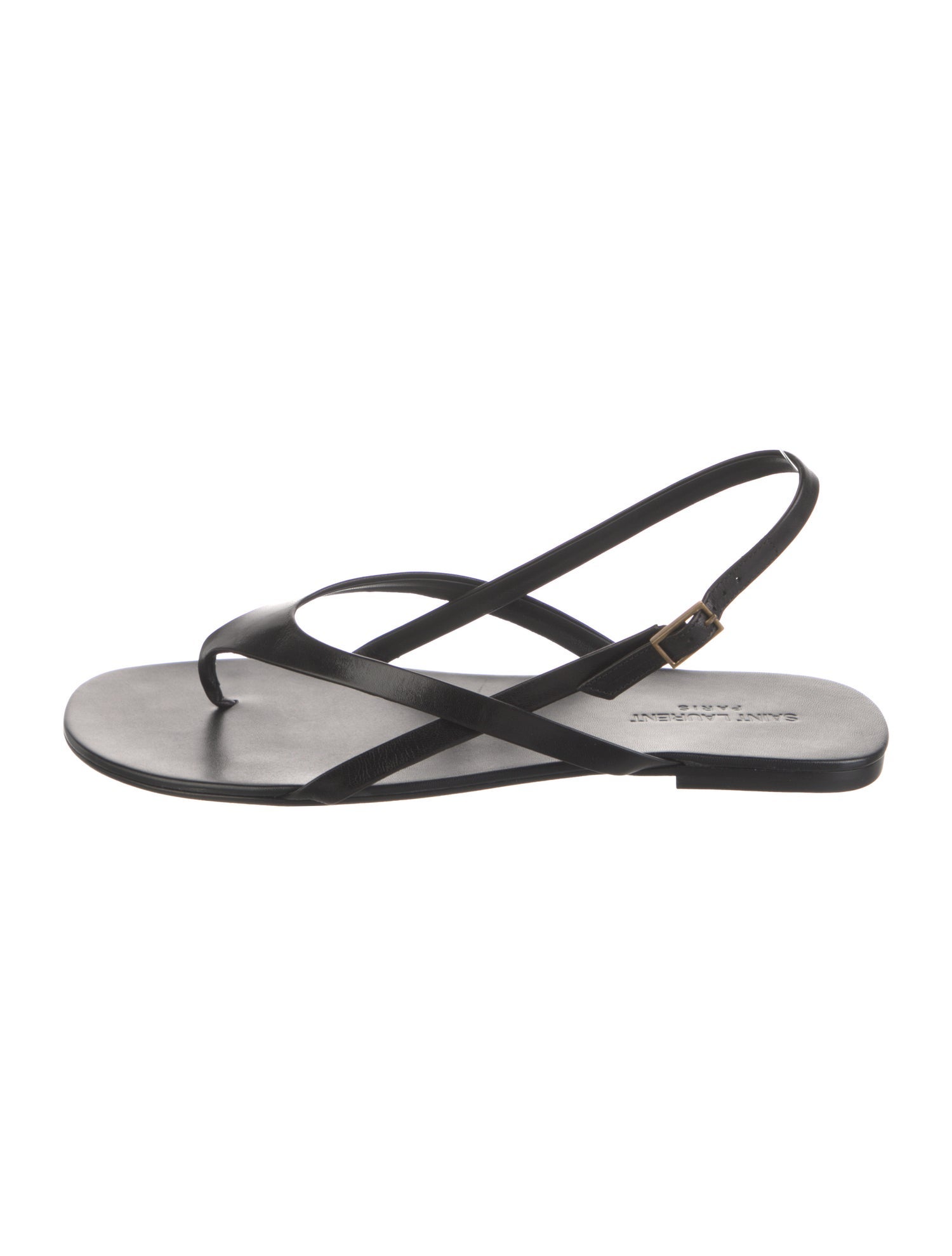 Saint Laurent Leather Flip Flops w/ Tags