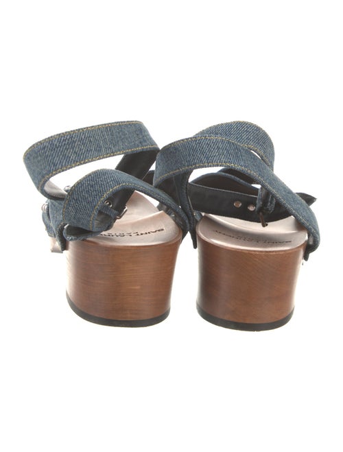Saint Laurent Denim Studded Accents Sandals