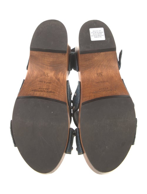 Saint Laurent Denim Studded Accents Sandals