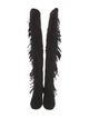 Saint Laurent Suede Fringe Trim Accent Boots