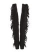 Saint Laurent Suede Fringe Trim Accent Boots