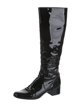 Saint Laurent Patent Leather Riding Boots