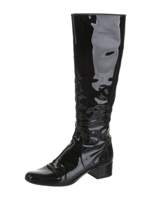 Saint Laurent Patent Leather Riding Boots