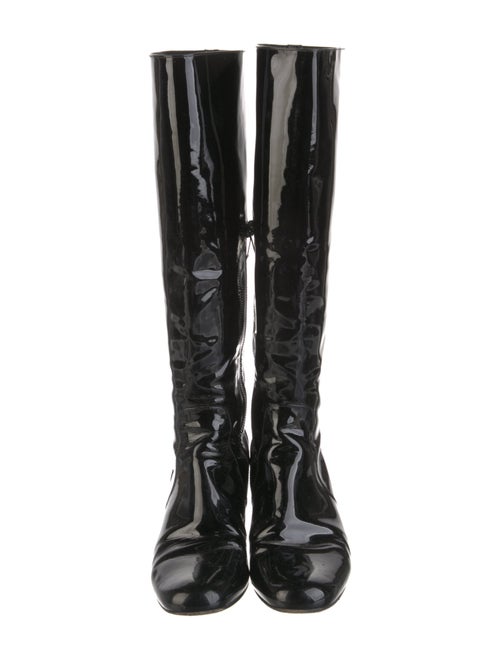 Saint Laurent Patent Leather Riding Boots