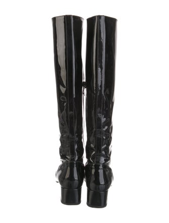 Saint Laurent Patent Leather Riding Boots
