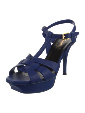 Saint Laurent Leather T-Strap Sandals