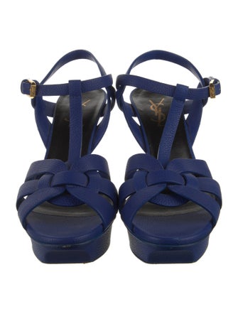 Saint Laurent Leather T-Strap Sandals