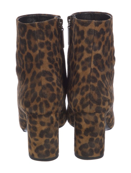 Saint Laurent Suede Animal Print Boots
