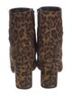 Saint Laurent Suede Animal Print Boots