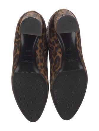 Saint Laurent Suede Animal Print Boots