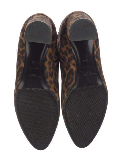 Saint Laurent Suede Animal Print Boots