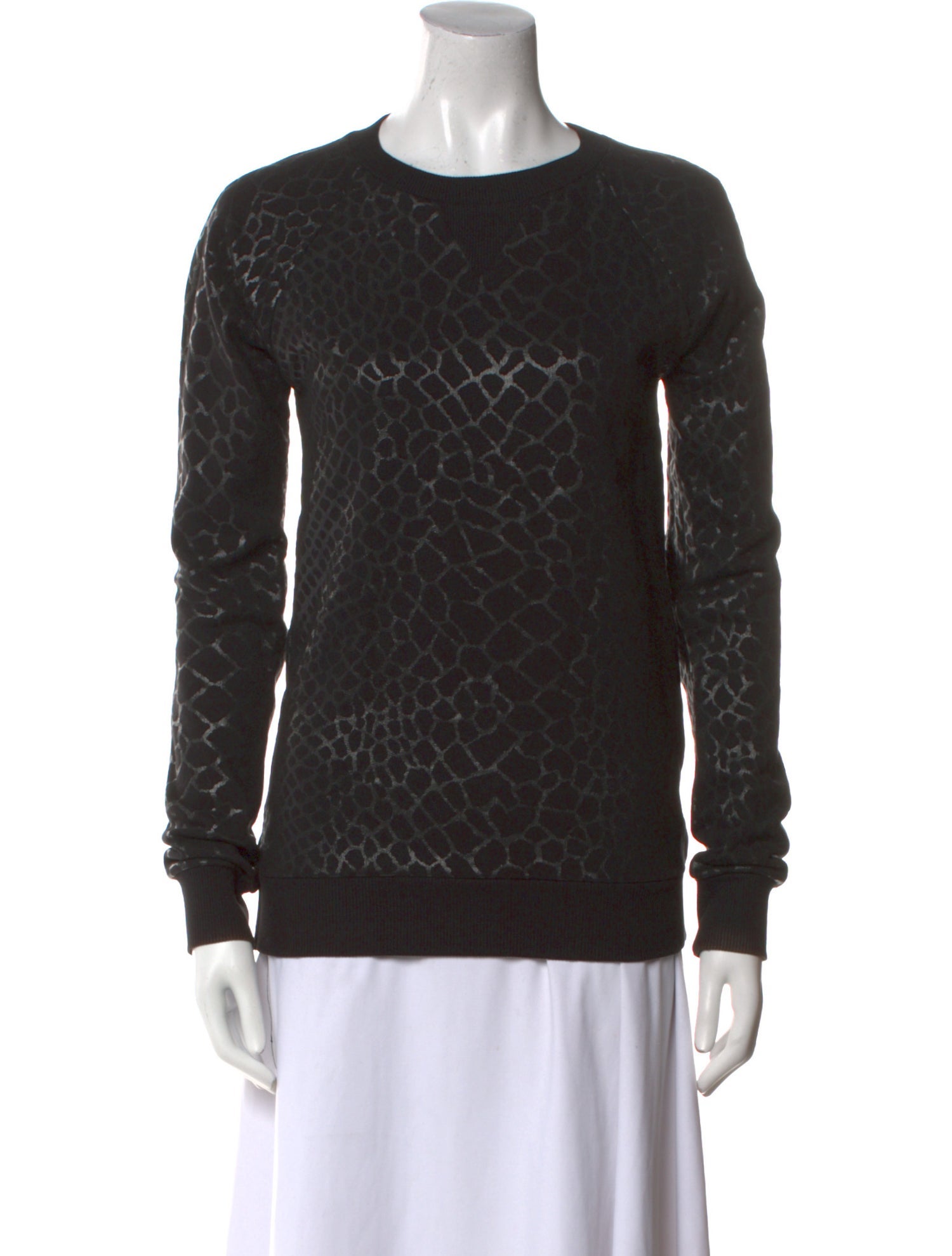 Saint Laurent Crew Neck Long Sleeve Sweatshirt