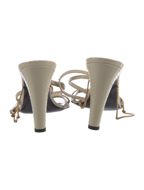 Saint Laurent Snakeskin Slingback Sandals
