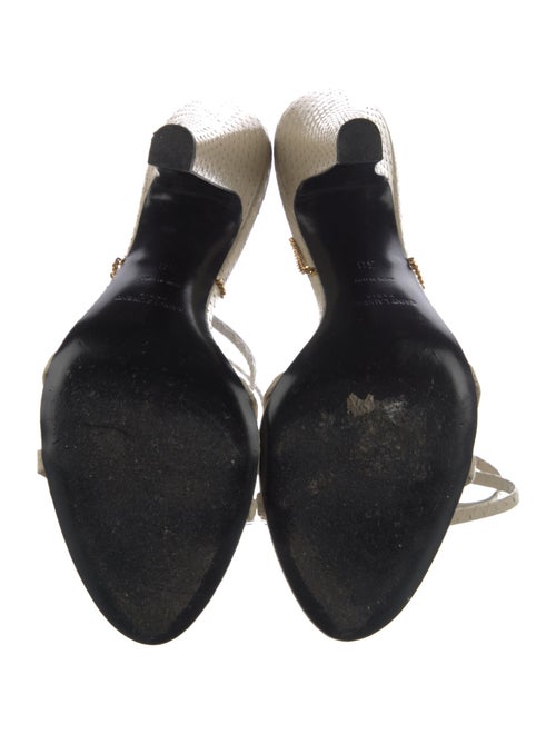 Saint Laurent Snakeskin Slingback Sandals