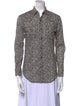 Saint Laurent 2015 Floral Print Button-Up Top