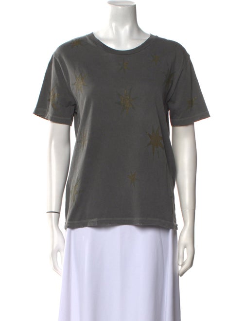 Saint Laurent Scoop Neck Short Sleeve T-Shirt