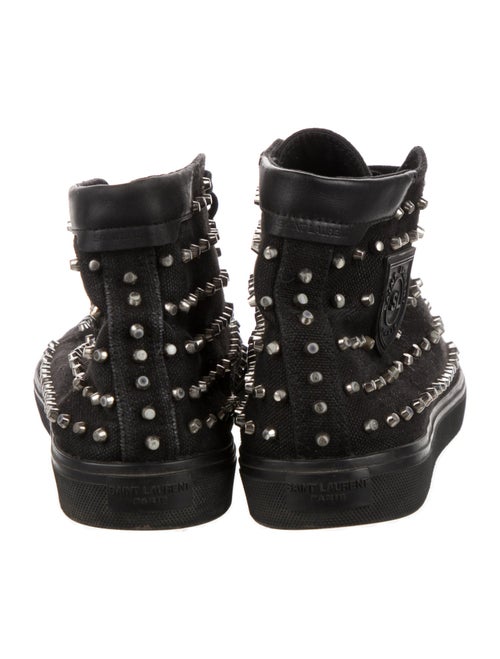Saint Laurent Canvas Studded Accents Sneakers