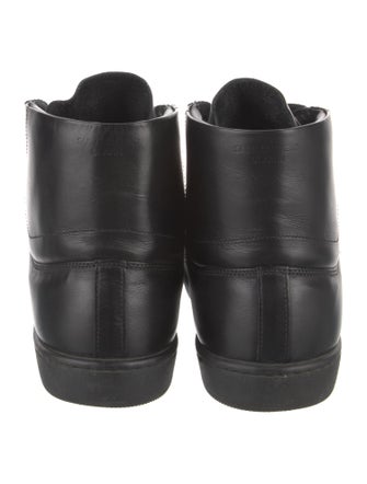 Saint Laurent Leather Studded Accents Sneakers