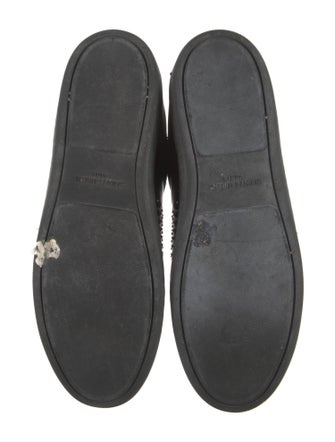Saint Laurent Leather Studded Accents Sneakers
