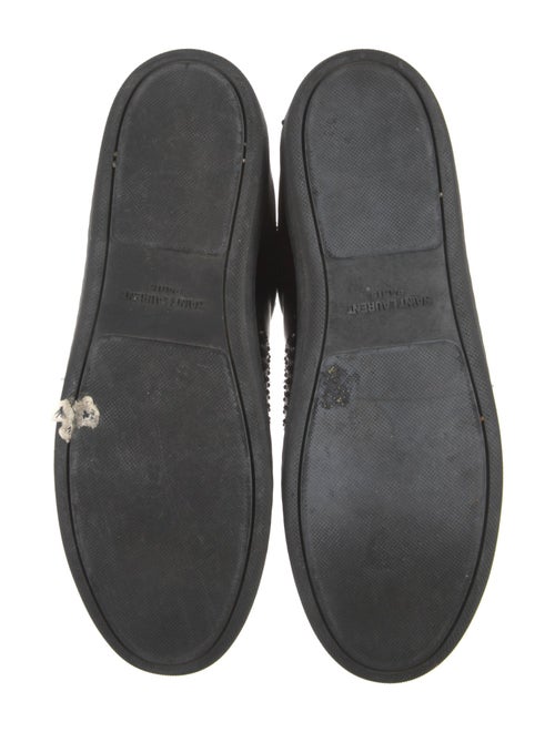 Saint Laurent Leather Studded Accents Sneakers