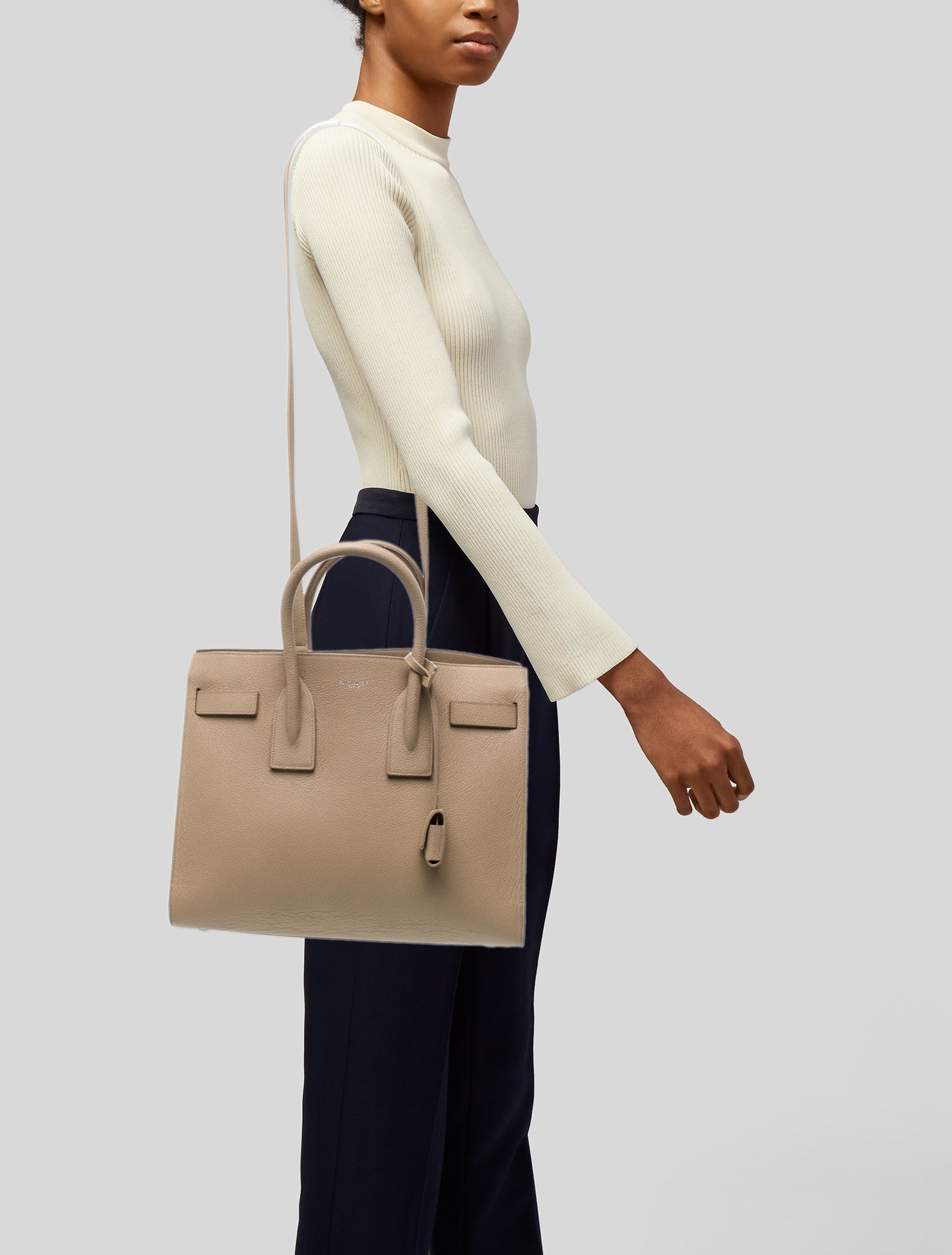 Saint Laurent Leather Sac De Jour Small