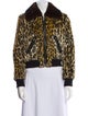 Saint Laurent Mink Animal Print Fur Coat
