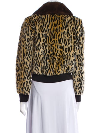 Saint Laurent Mink Animal Print Fur Coat