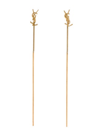 Saint Laurent Cassandre Threader Drop Earrings