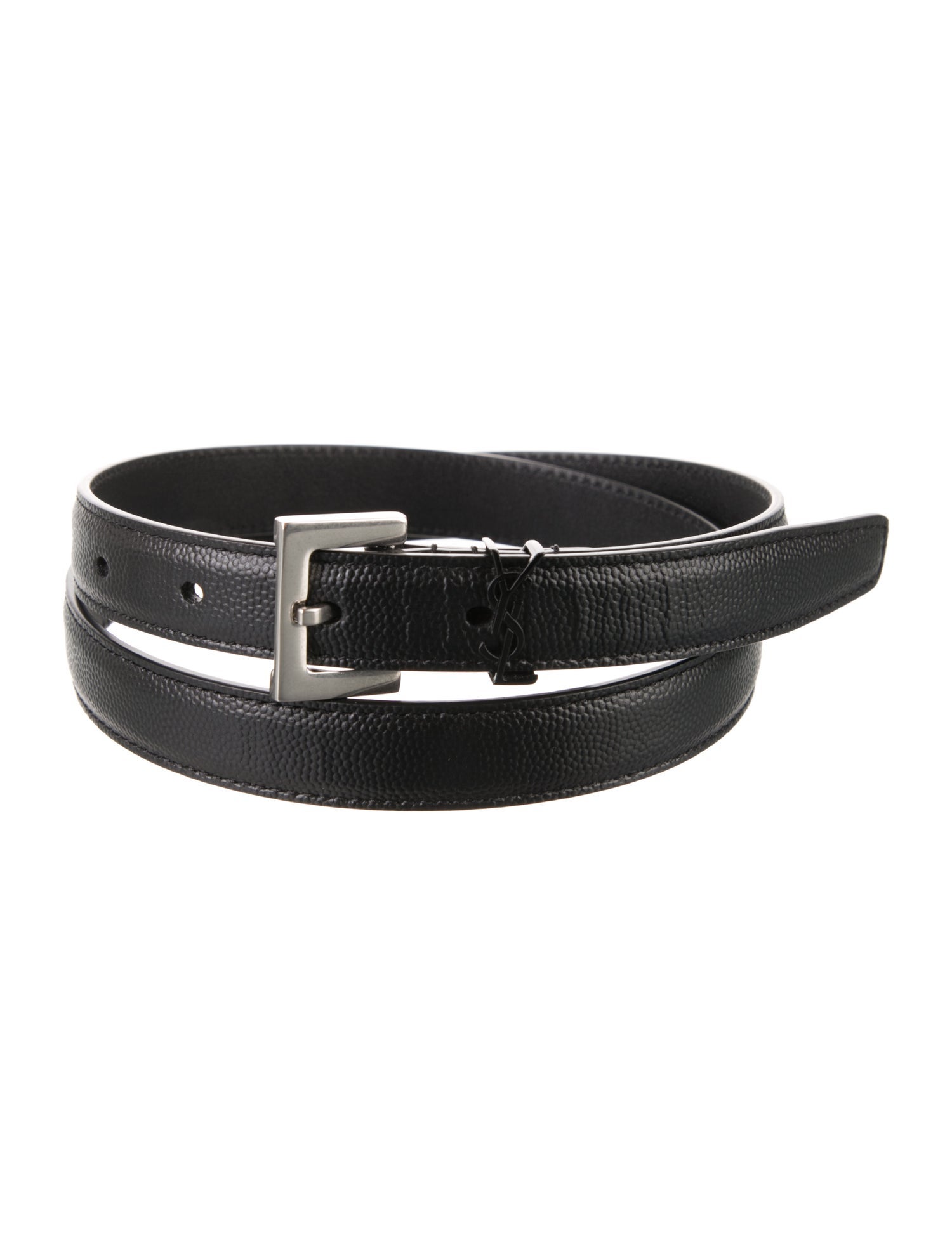 Saint Laurent Skinny Leather Belt