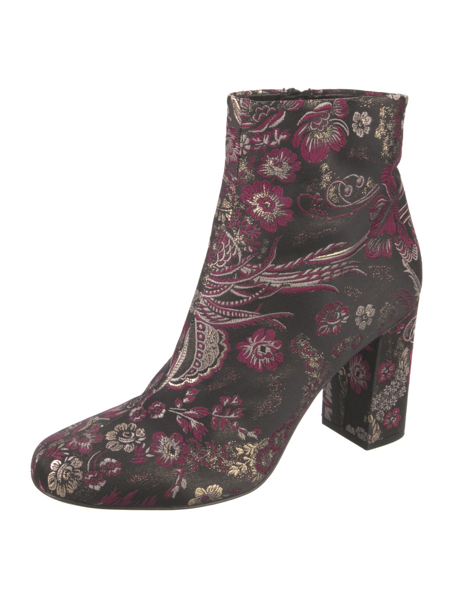 Saint Laurent Floral Print Boots