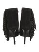 Saint Laurent Suede Studded Accents Sock Boots