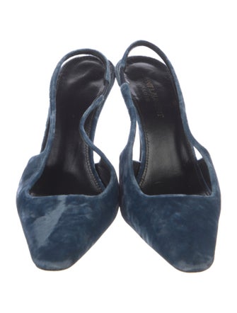 Saint Laurent Velvet Slingback Pumps